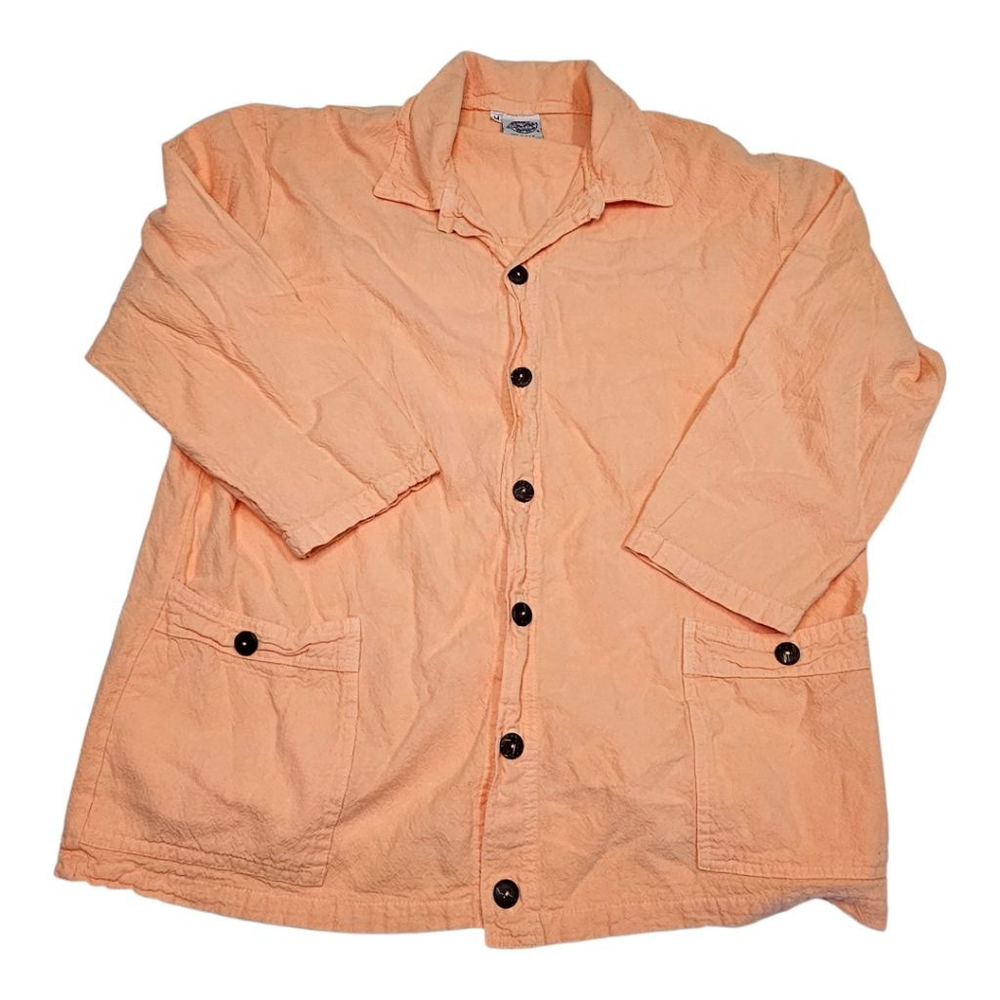 Vintage Club West Coral Button Down Shirt‎ Medium